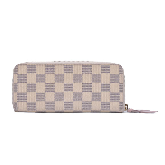 $650 2017 Louis Vuitton Damier Azur Clemence Wallet GI2167 CONSIGNMENT