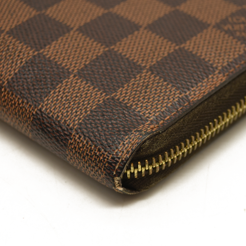 $880 Louis Vuitton Damier Ebene Zippy Wallet CA0172