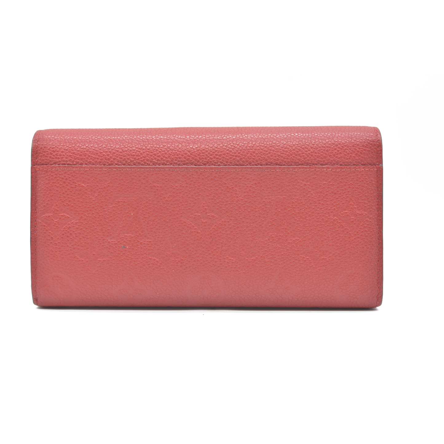 AUCTION $1030 Louis Vuitton  Empreinte Sarah Wallet NM Red Scarlet CA4167