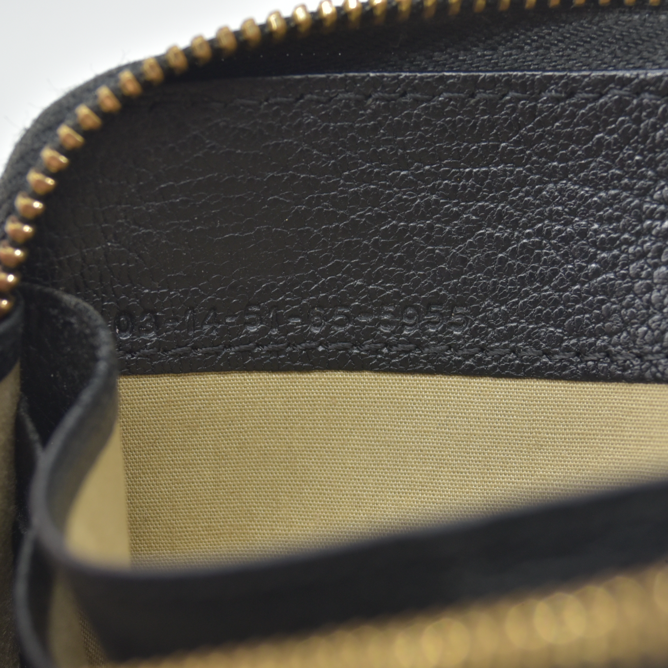 Chloe Lily Leather Zip Around Long Wallet Purse Black