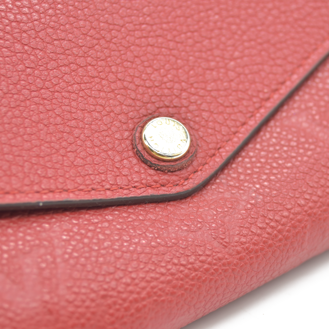 AUCTION $1030 Louis Vuitton  Empreinte Sarah Wallet NM Red Scarlet CA4167