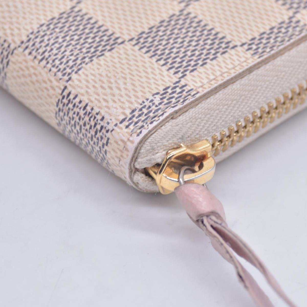 $650 2017 Louis Vuitton Damier Azur Clemence Wallet GI2167 CONSIGNMENT