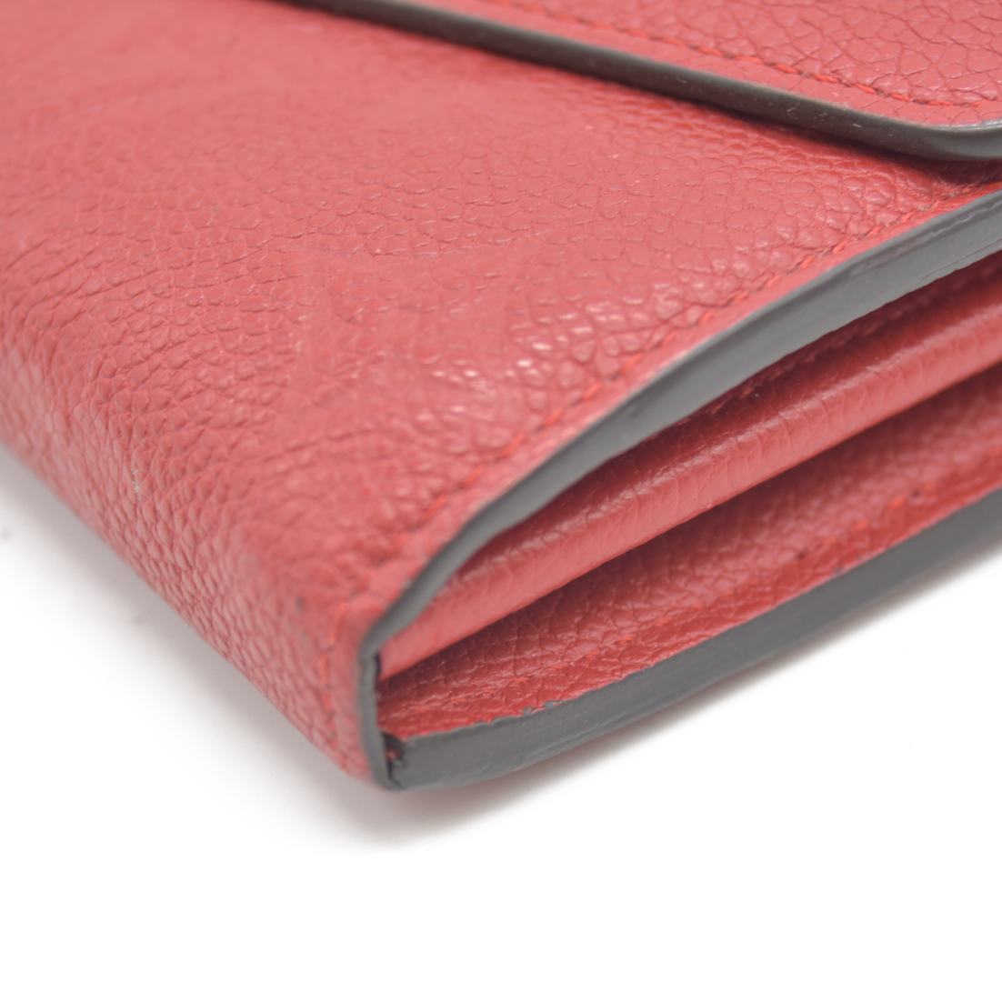 AUCTION $1030 Louis Vuitton  Empreinte Sarah Wallet NM Red Scarlet CA4167