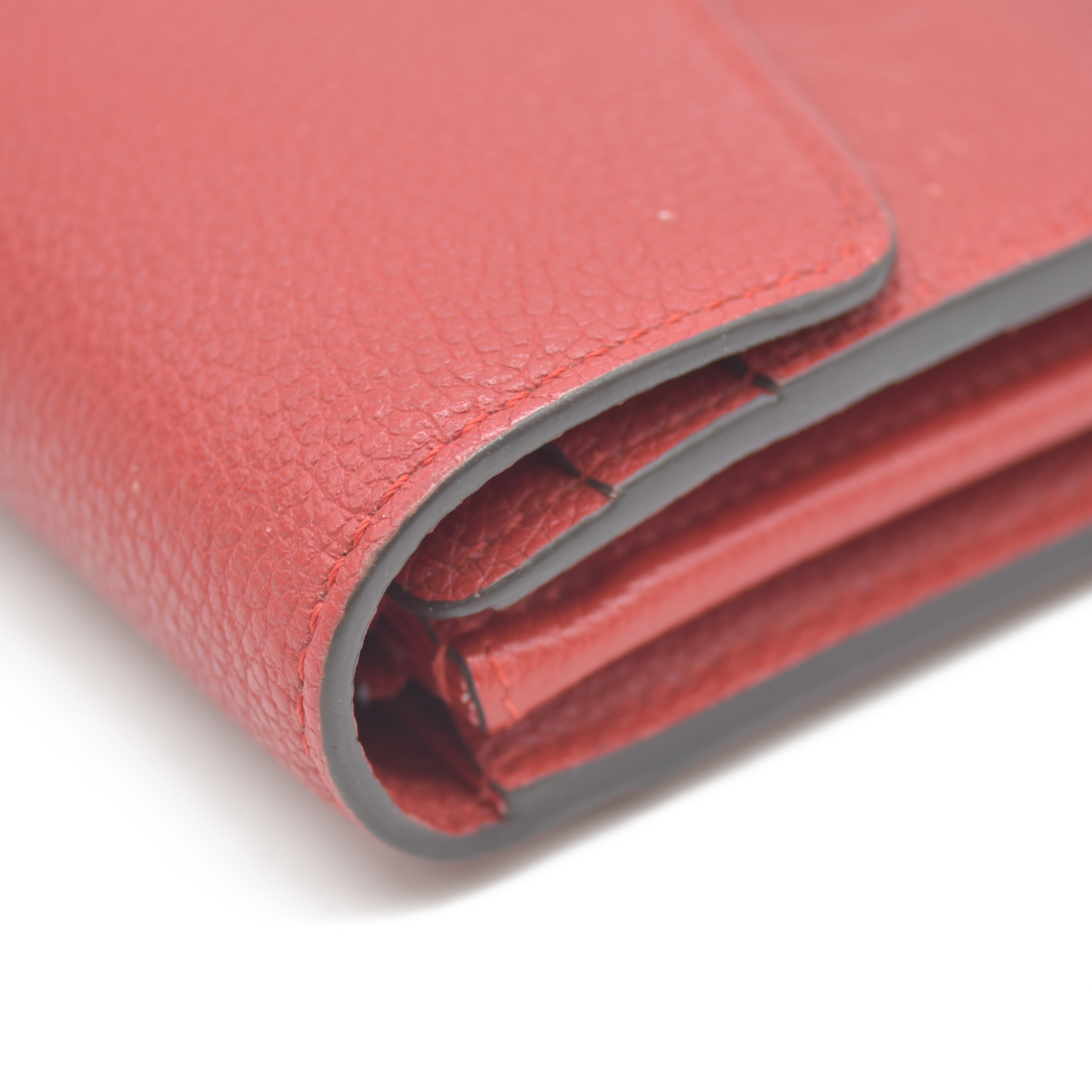 AUCTION $1030 Louis Vuitton  Empreinte Sarah Wallet NM Red Scarlet CA4167