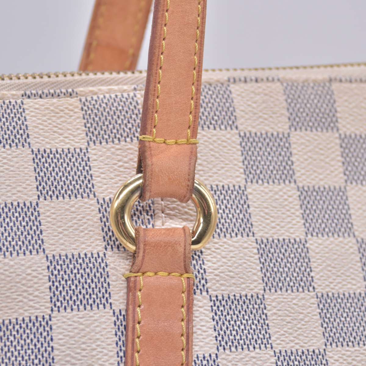 $1430 2012 Louis Vuitton Damier Azur Totally MM Shoulder Tote Bag MB0152