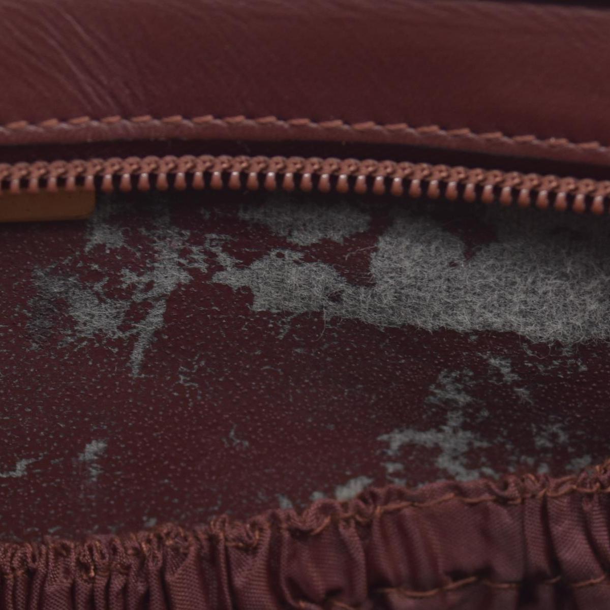$1010 Cartier Leather Toiletry Clutch Bag Burgundy Red CONSIGNMENT
