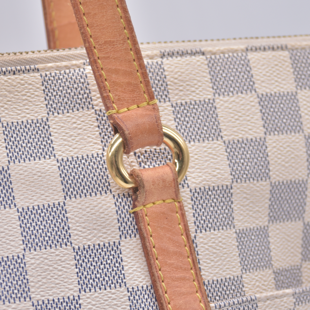 $1430 2012 Louis Vuitton Damier Azur Totally MM Shoulder Tote Bag MB0152