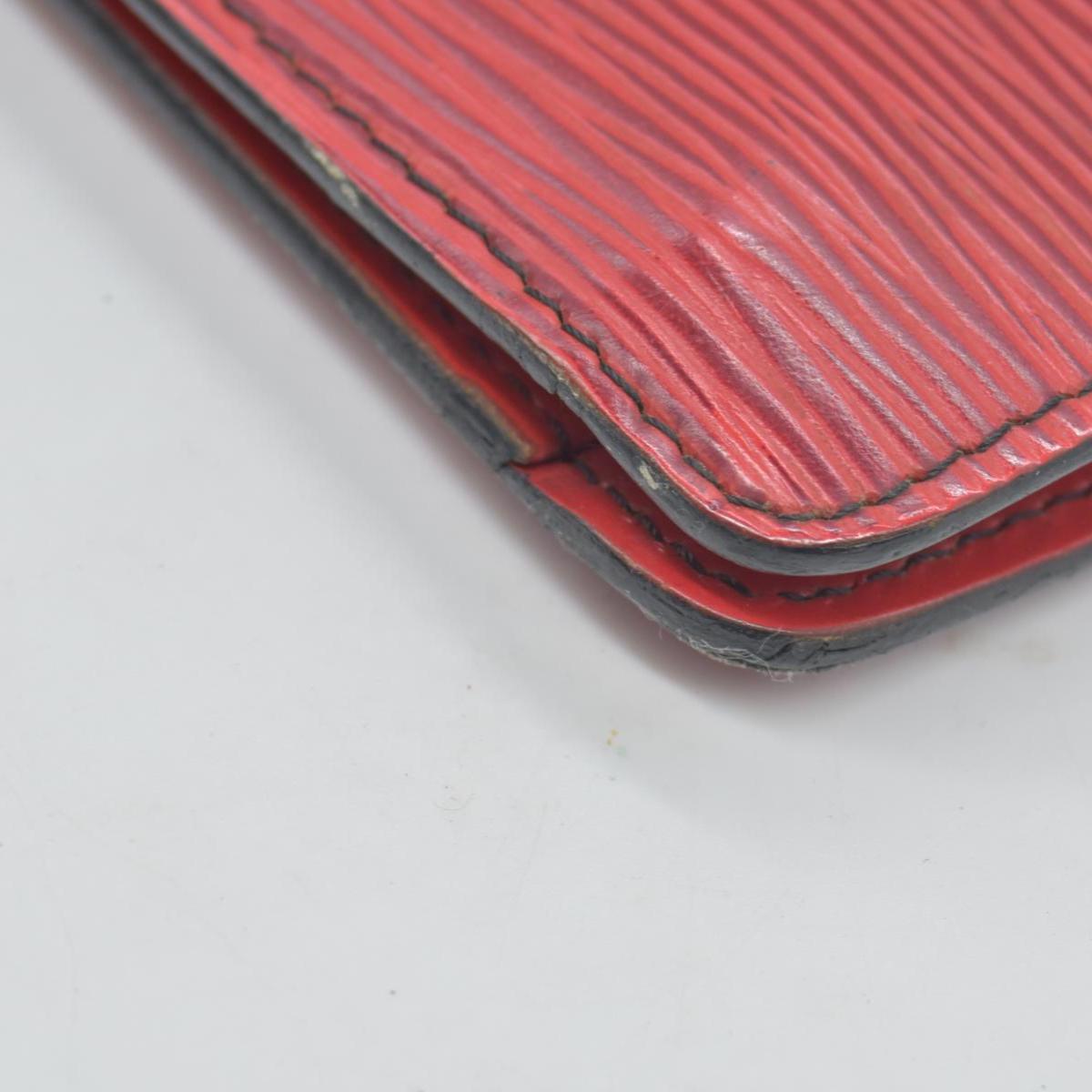 $880 1990 Louis Vuitton Epi Montaigne Red Clutch Bag Pouch