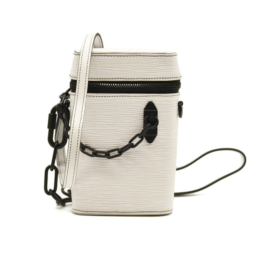 LOUIS VUITTON Epi Leather Phone Box Bag White