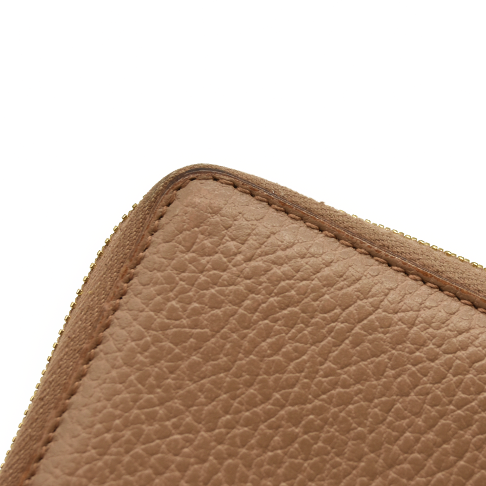 Gucci  Dollar Calfskin GG Marmont Zip Around Wallet Perfect Pink