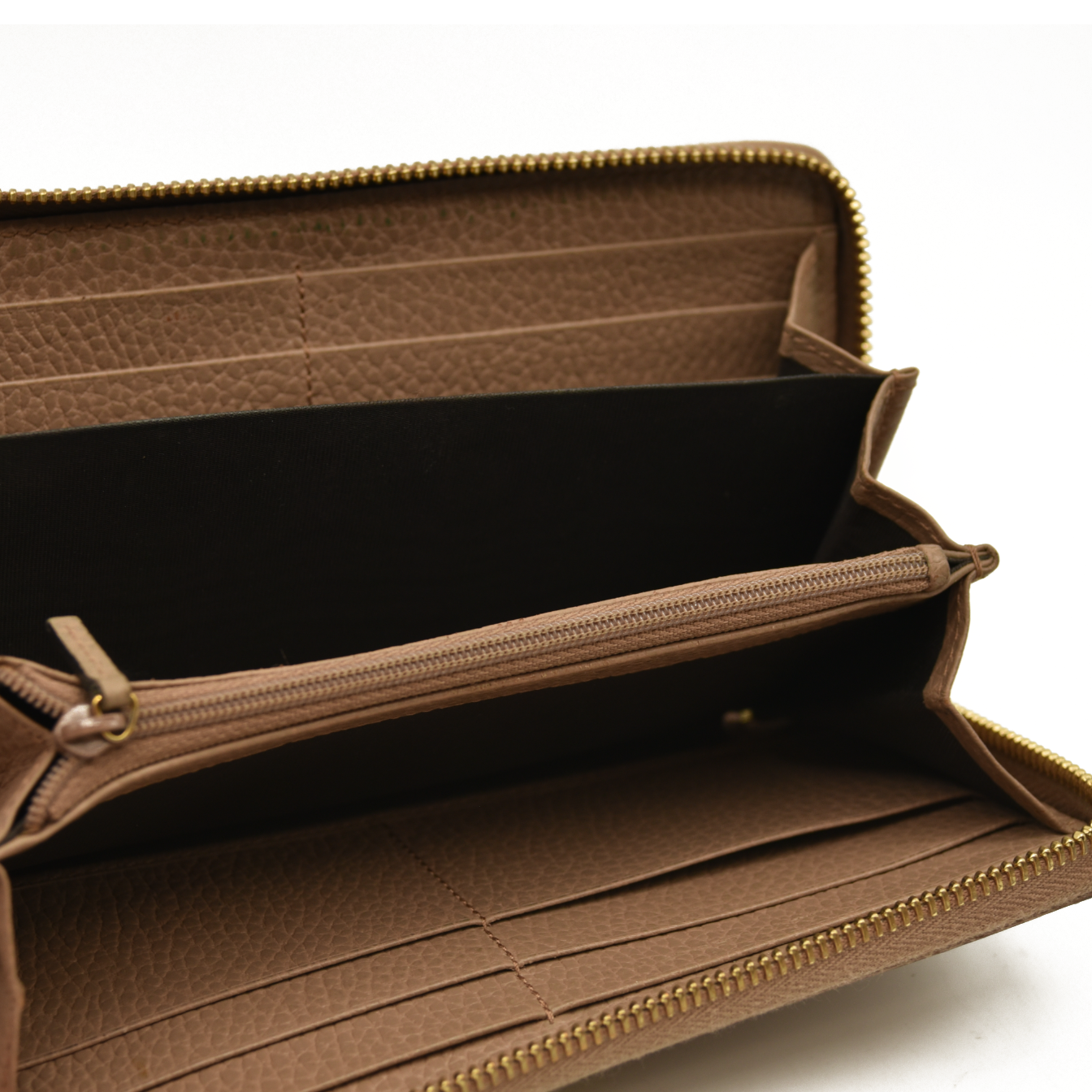 Gucci  Dollar Calfskin GG Marmont Zip Around Wallet Perfect Pink