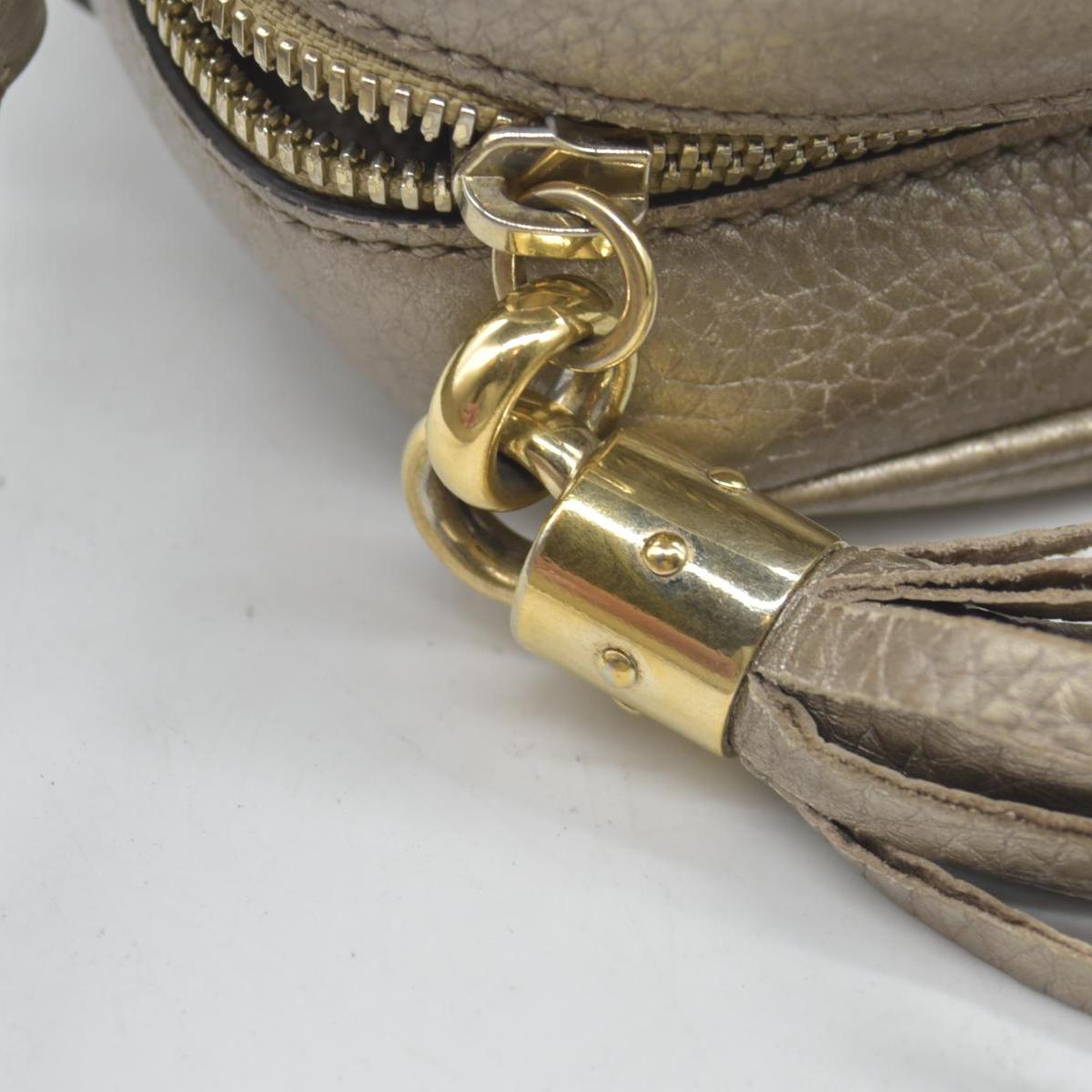 Gucci Gold Leather Small Soho Disco Crossbody Bag