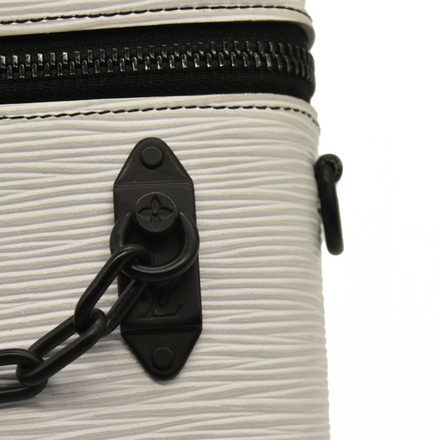 LOUIS VUITTON Epi Leather Phone Box Bag White