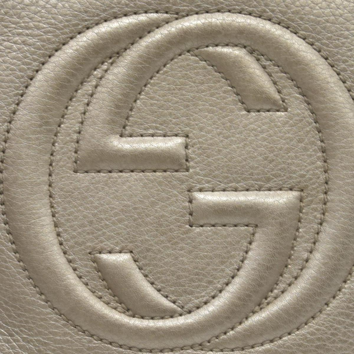 Gucci Gold Leather Small Soho Disco Crossbody Bag