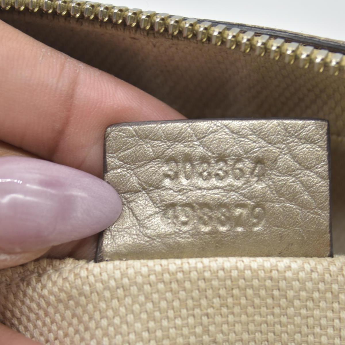 Gucci Gold Leather Small Soho Disco Crossbody Bag