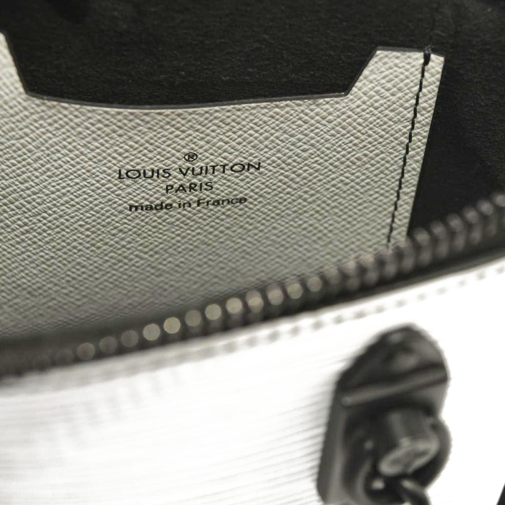 LOUIS VUITTON Epi Leather Phone Box Bag White