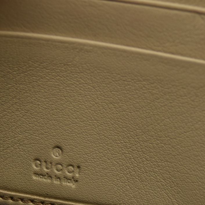 Gucci  Guccissima Large Twins Zip Around Off White