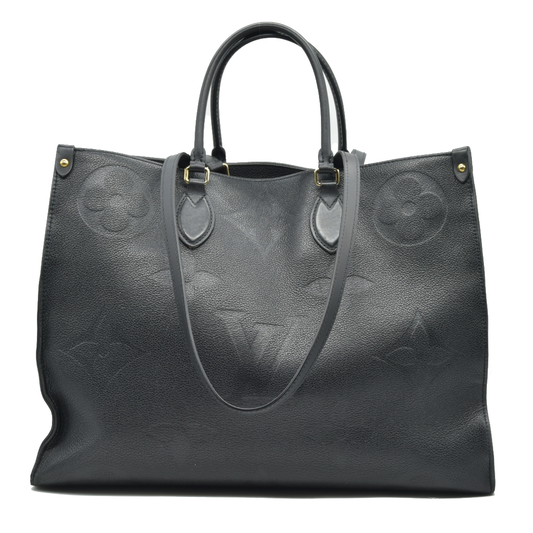 $3650 LOUIS VUITTON Empreinte Monogram Giant Onthego GM Black 2020 DU0270