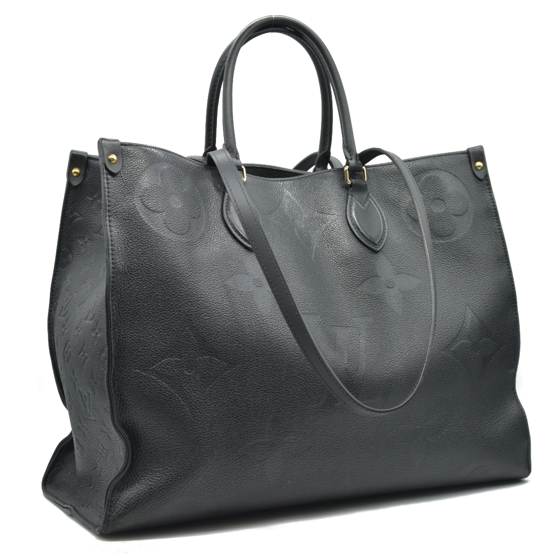$3650 LOUIS VUITTON Empreinte Monogram Giant Onthego GM Black 2020 DU0270