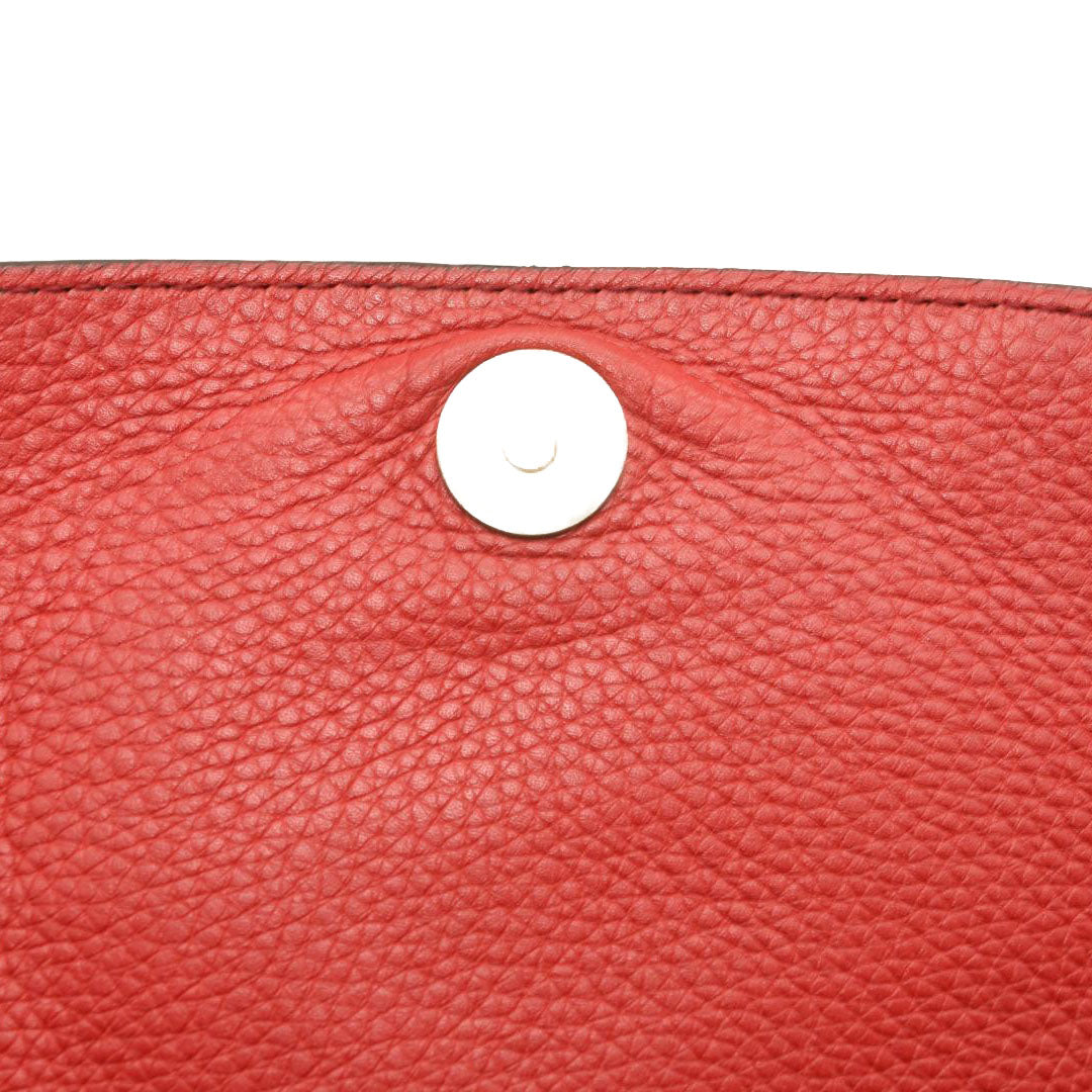 GUCCI Pebbled Calfskin Medium Soho Flap Crossbody Red