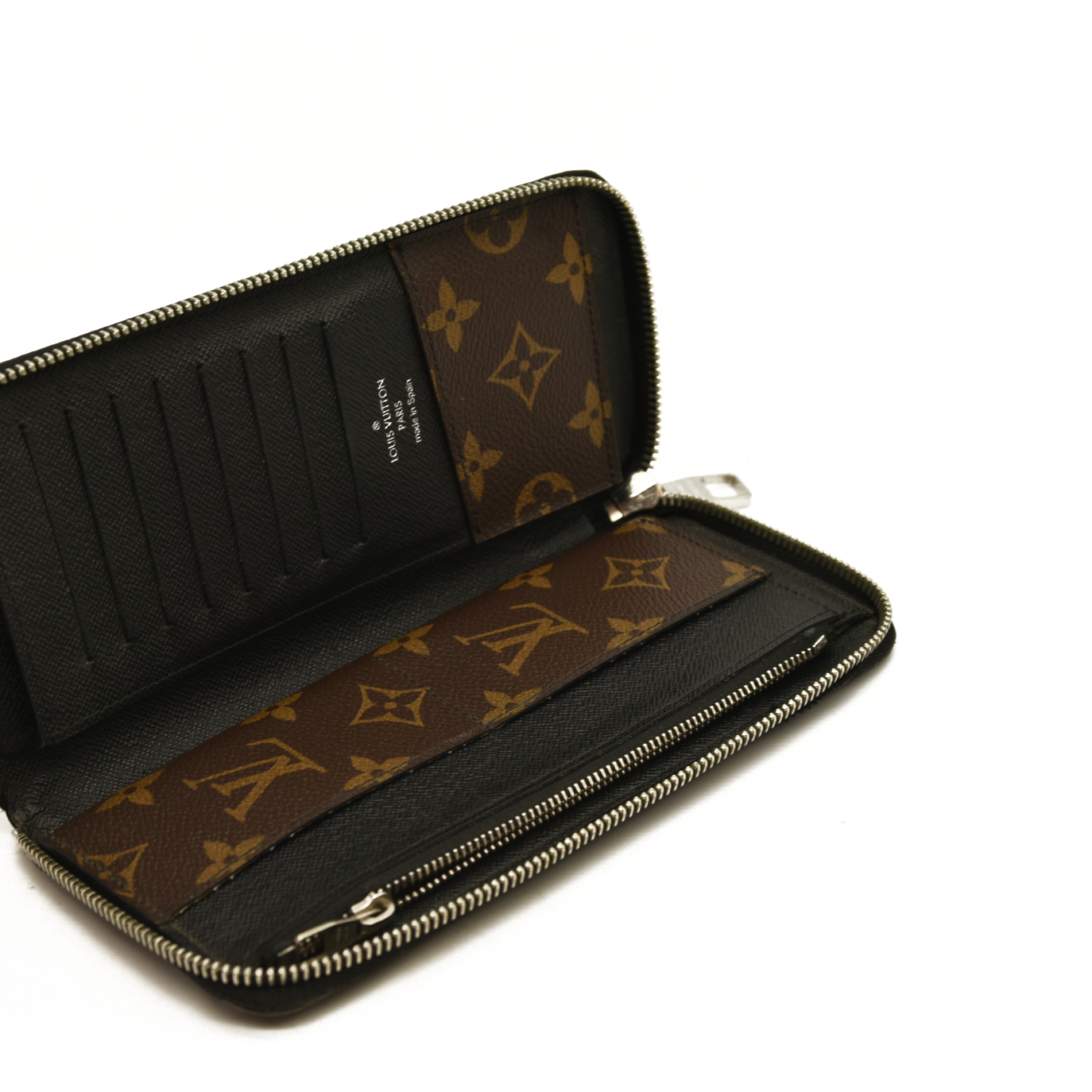 Louis Vuitton  Monogram Macassar Vertical Zippy Wallet