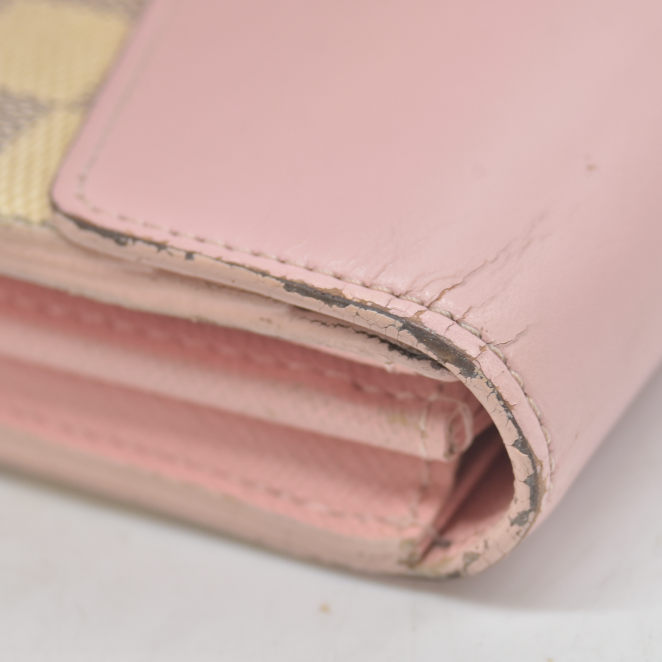 $725 Louis Vuitton Damier Azur Portefeiulle Sarah Long Bifold Wallet MI0169