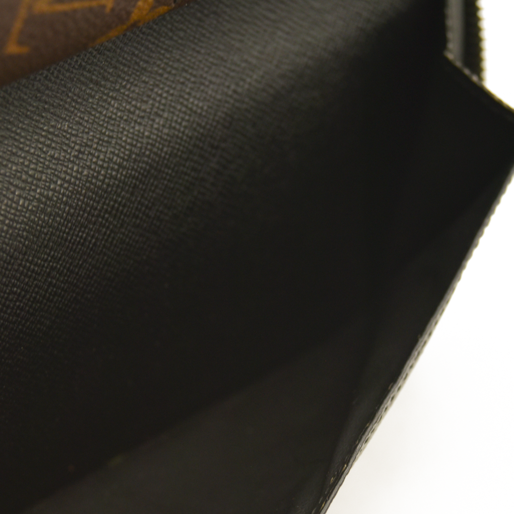 Louis Vuitton  Monogram Macassar Vertical Zippy Wallet