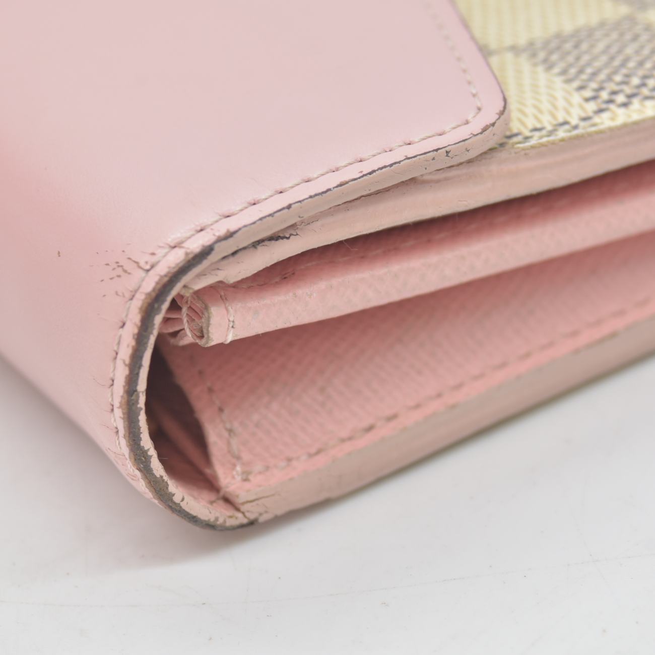 $725 Louis Vuitton Damier Azur Portefeiulle Sarah Long Bifold Wallet MI0169