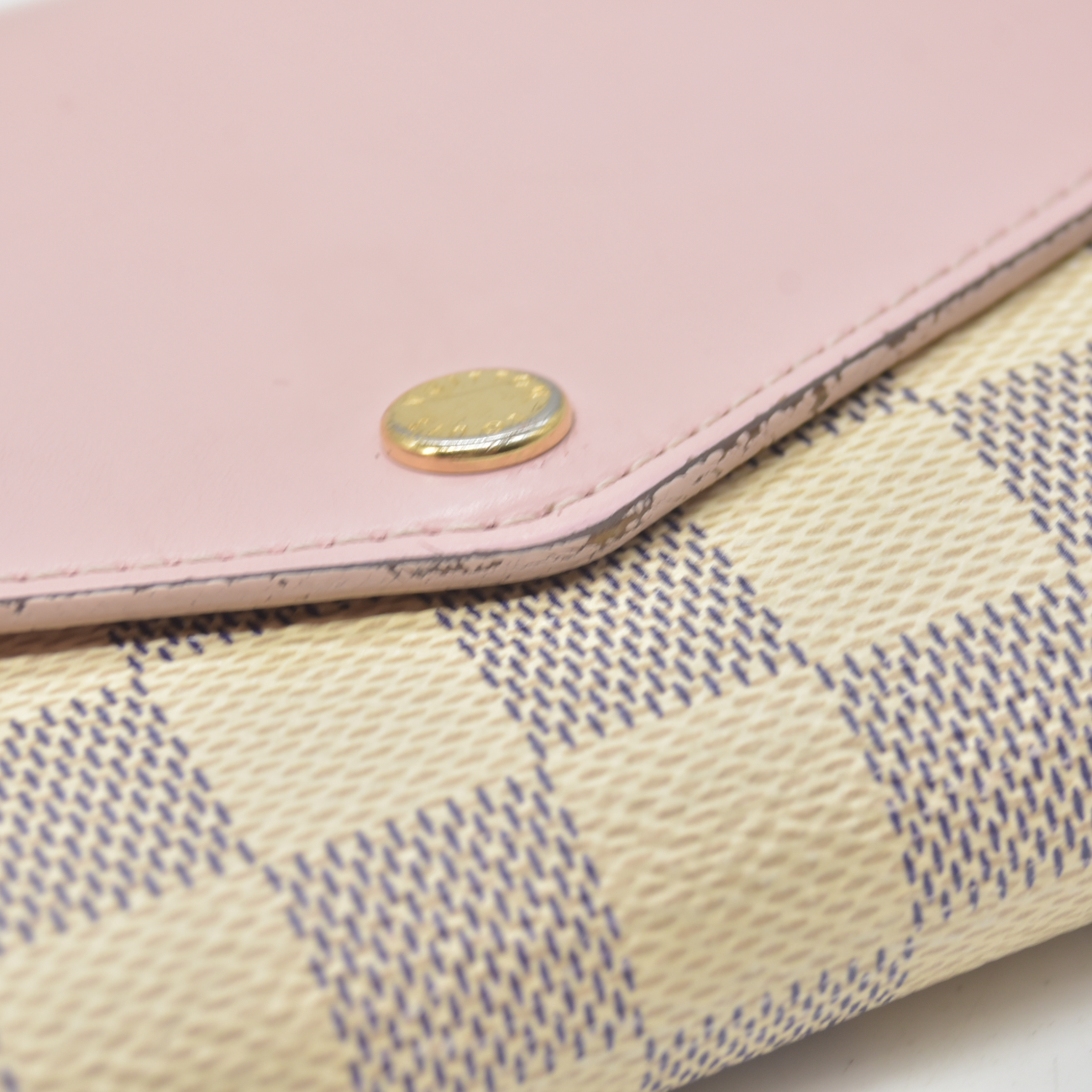 $725 Louis Vuitton Damier Azur Portefeiulle Sarah Long Bifold Wallet MI0169