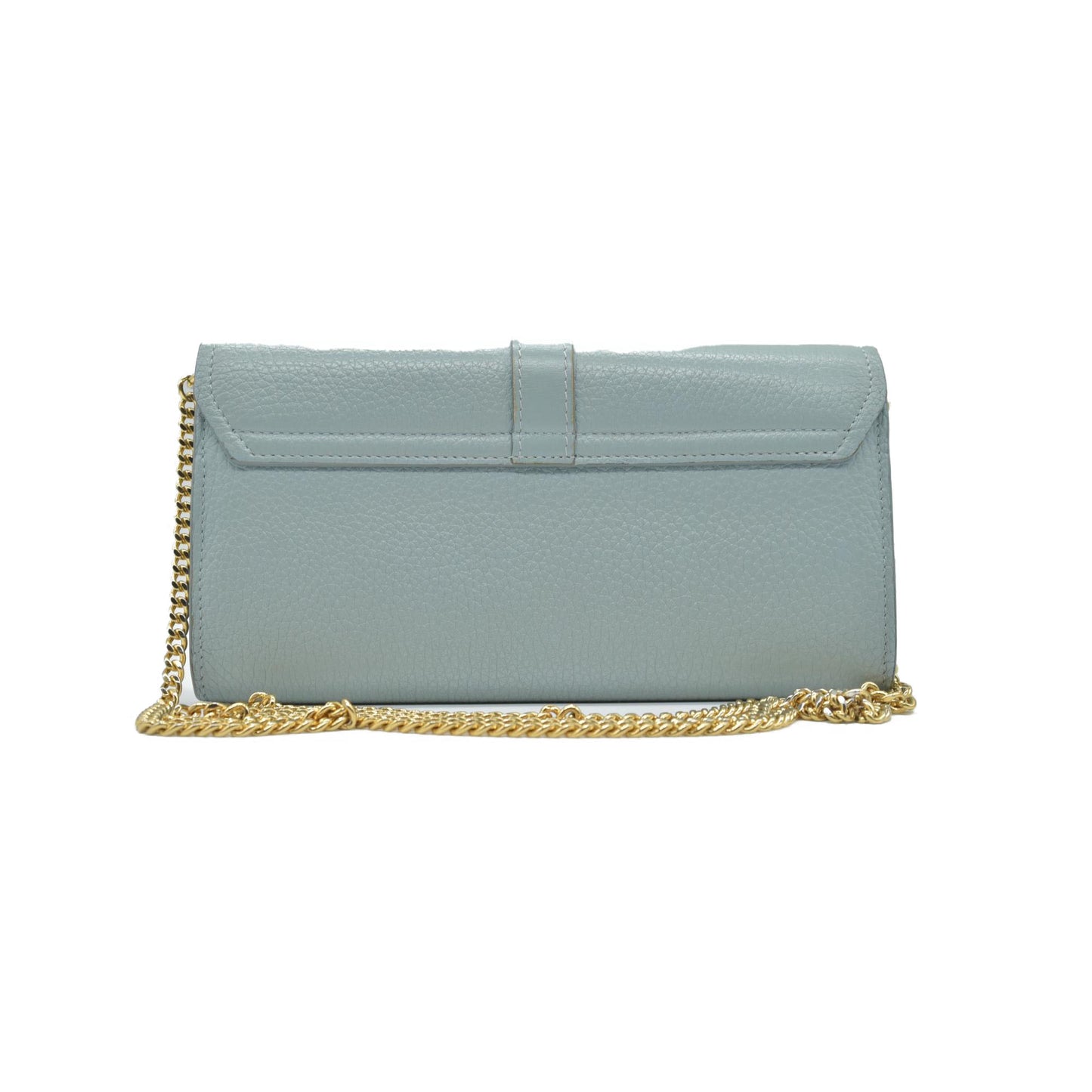 $895 Chloe Aby Leather Biford Long Chain Wallet