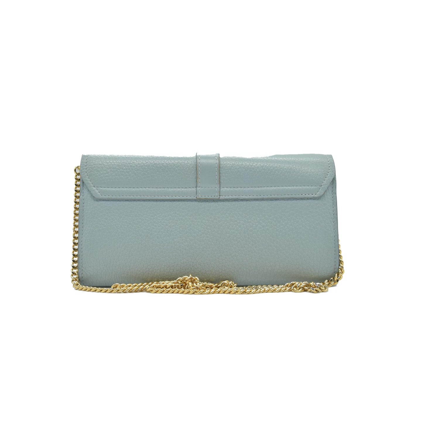 $895 Chloe Aby Leather Biford Long Chain Wallet