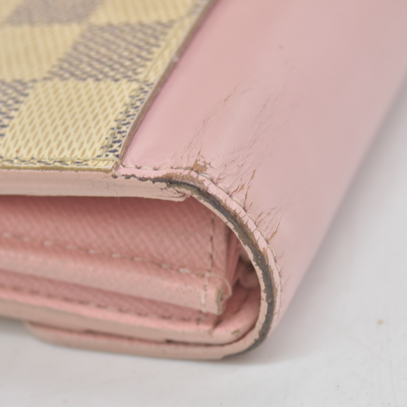 $725 Louis Vuitton Damier Azur Portefeiulle Sarah Long Bifold Wallet MI0169