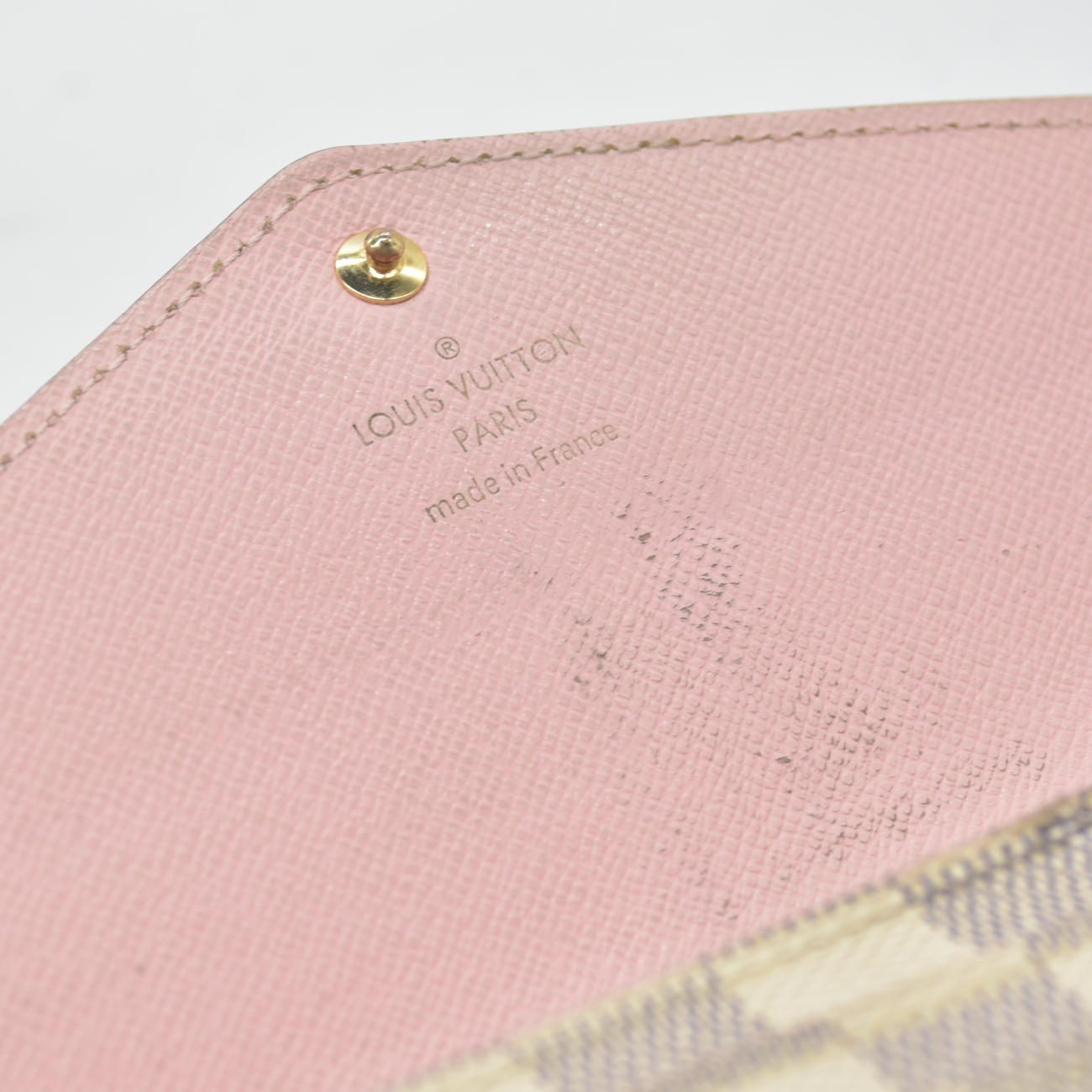 $725 Louis Vuitton Damier Azur Portefeiulle Sarah Long Bifold Wallet MI0169