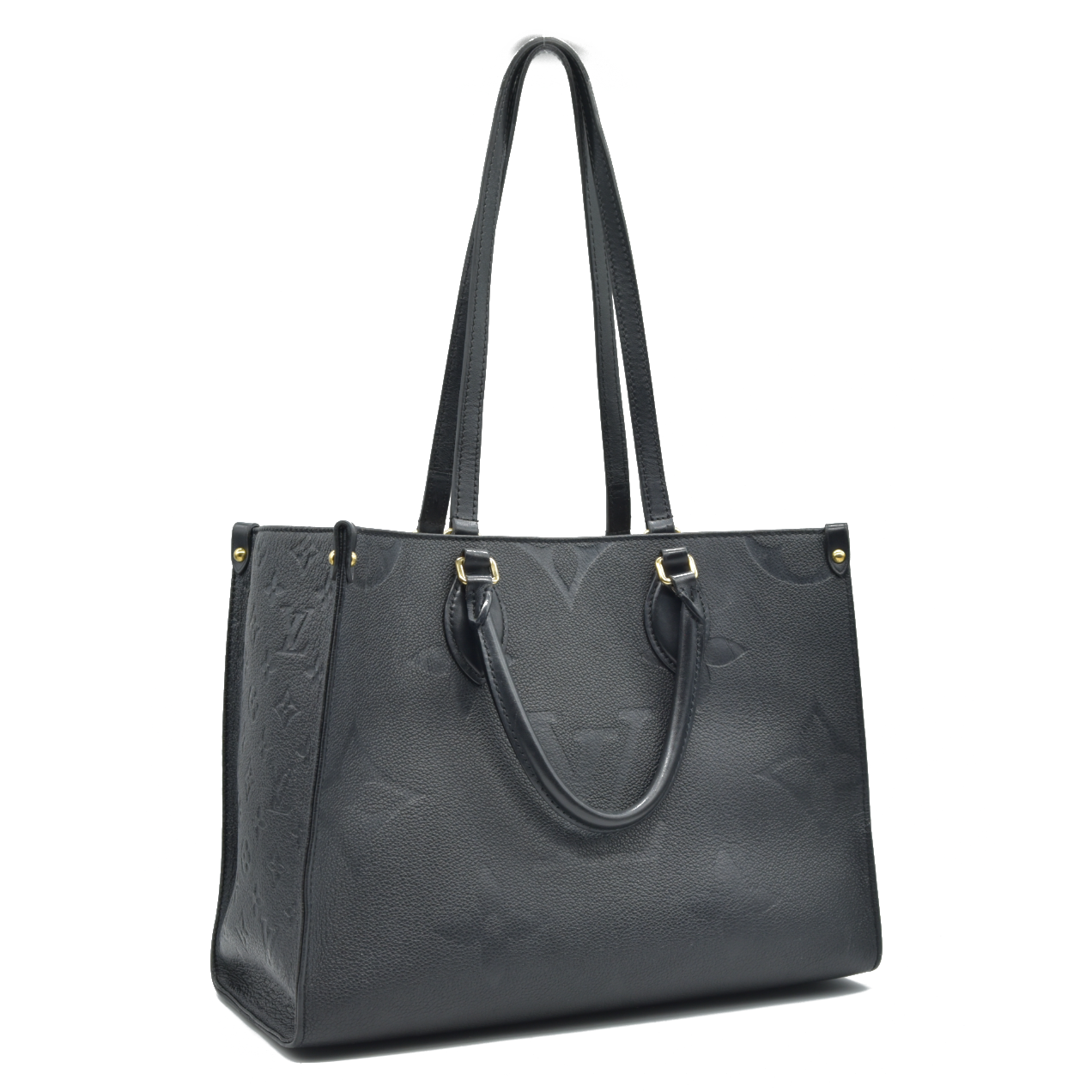 $3550 Louis Vuitton  Empreinte Monogram Giant Onthego MM Black RFID