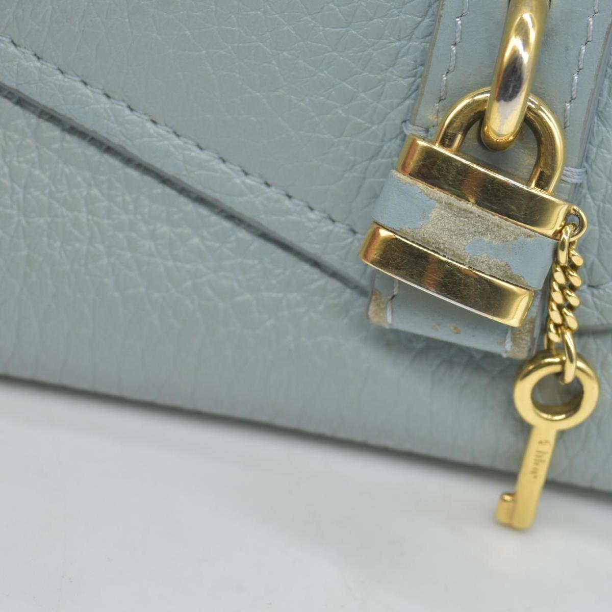 $895 Chloe Aby Leather Biford Long Chain Wallet