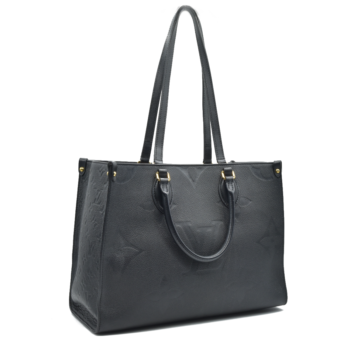 $3550 Louis Vuitton  Empreinte Monogram Giant Onthego MM Black RFID