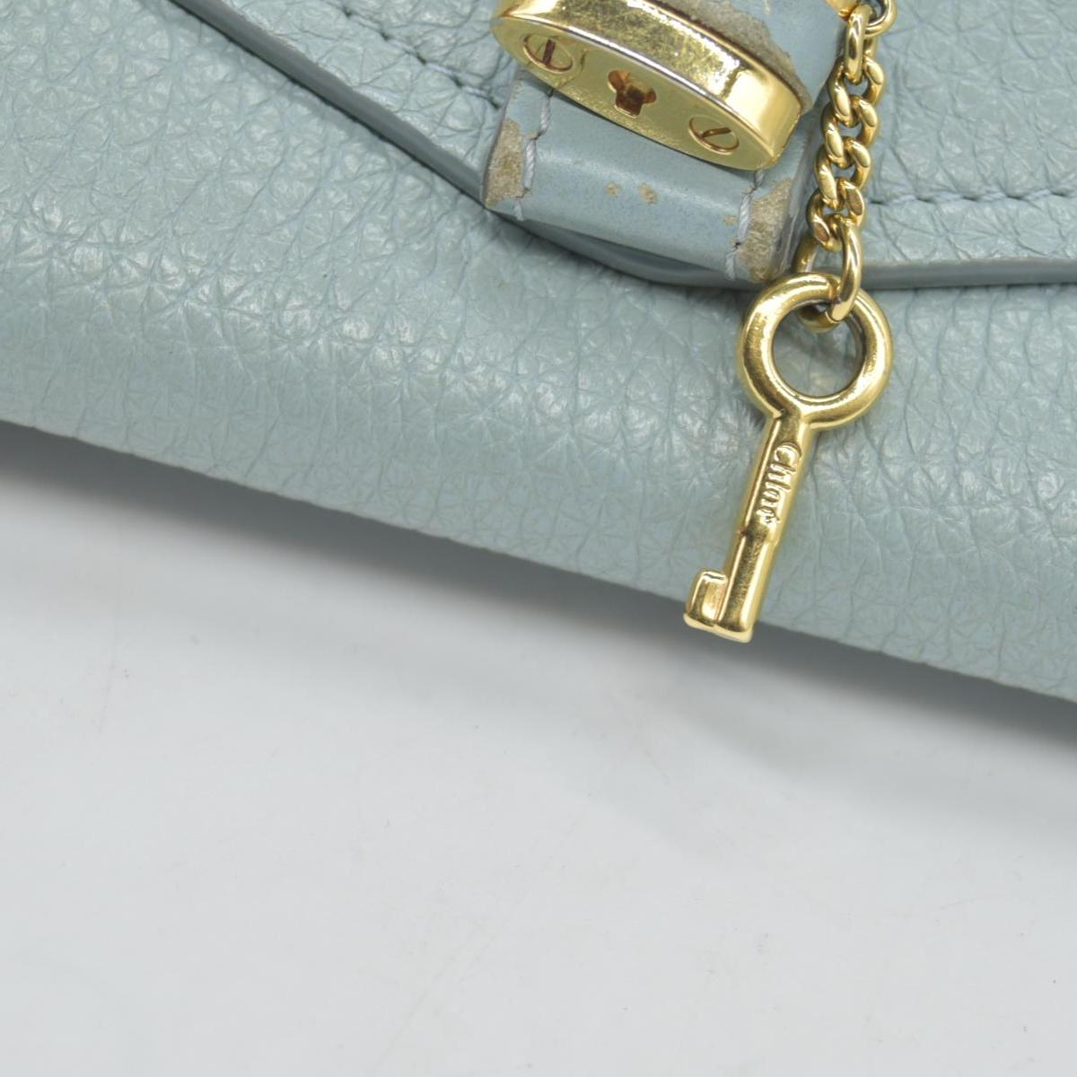 $895 Chloe Aby Leather Biford Long Chain Wallet
