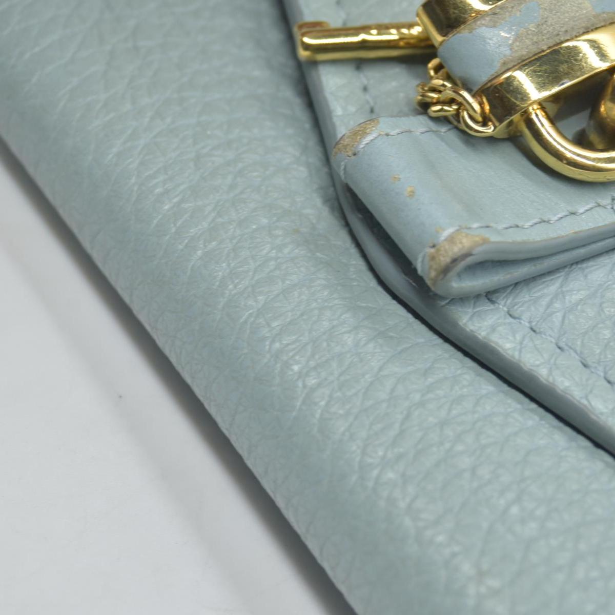 $895 Chloe Aby Leather Biford Long Chain Wallet