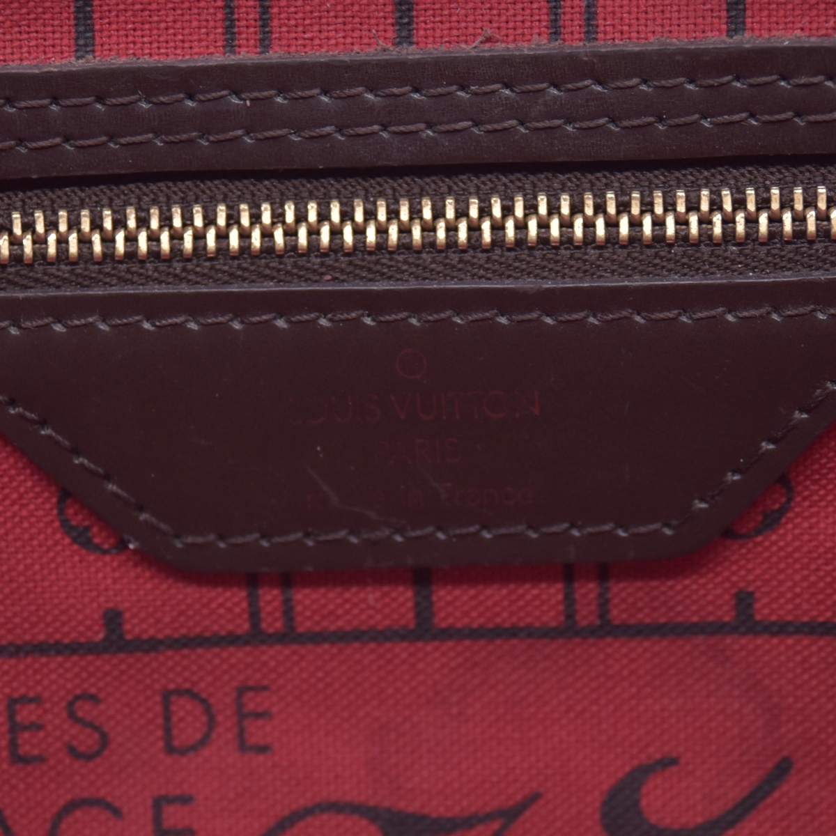 $2160 2008 Louis Vuitton Damier Ebene Neverfull PM  Tote Bag Handbag MB1048