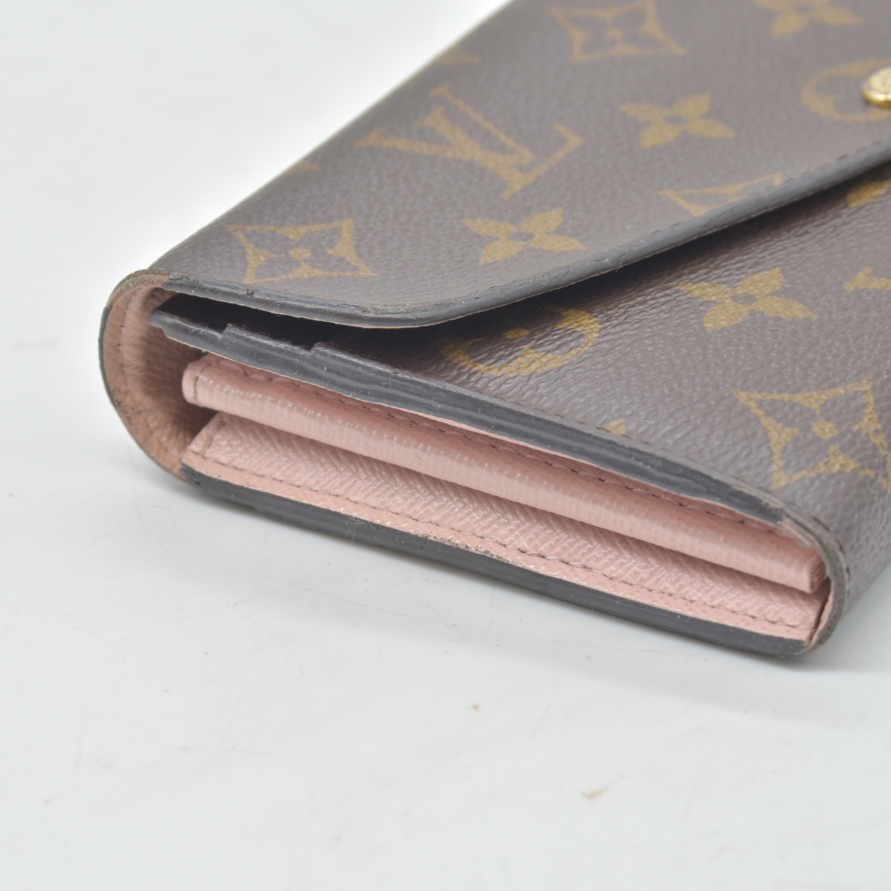 Louis Vuitton Monogram Portefeiulle Sarah Long Bifold Wallet Brown CA4108