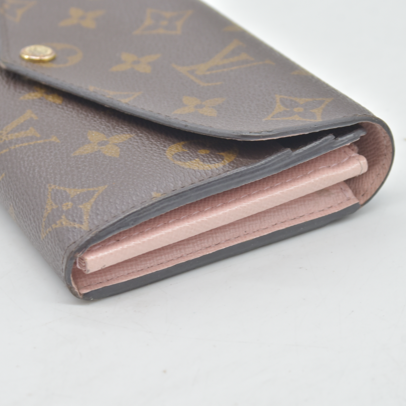 Louis Vuitton Monogram Portefeiulle Sarah Long Bifold Wallet Brown CA4108