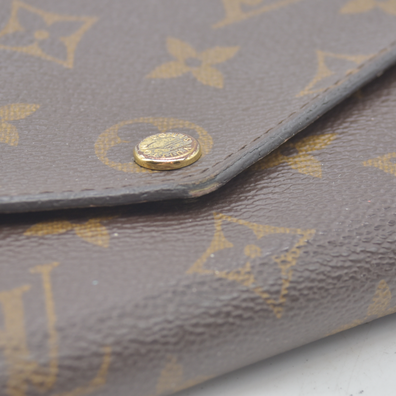Louis Vuitton Monogram Portefeiulle Sarah Long Bifold Wallet Brown CA4108