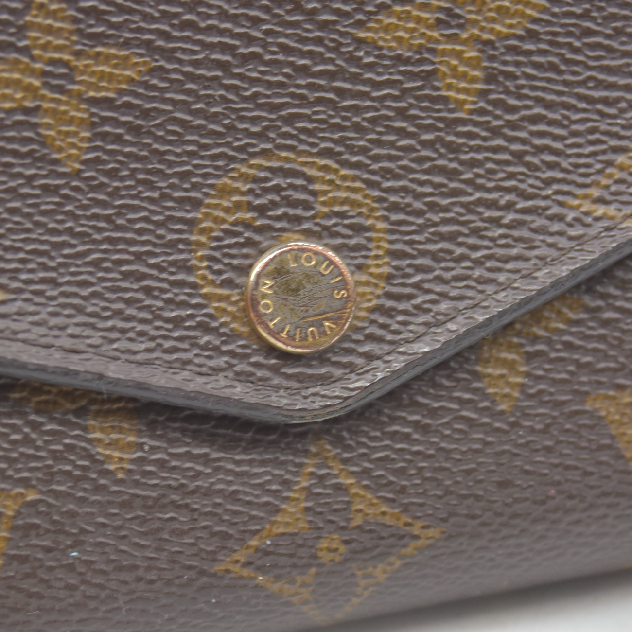 Louis Vuitton Monogram Portefeiulle Sarah Long Bifold Wallet Brown CA4108