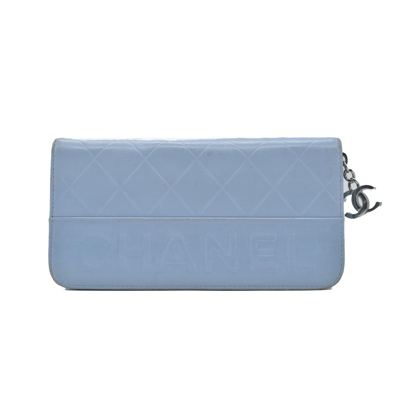 CHANEL CC Matelasse Lambskin Zip Around Zippy Long Wallet