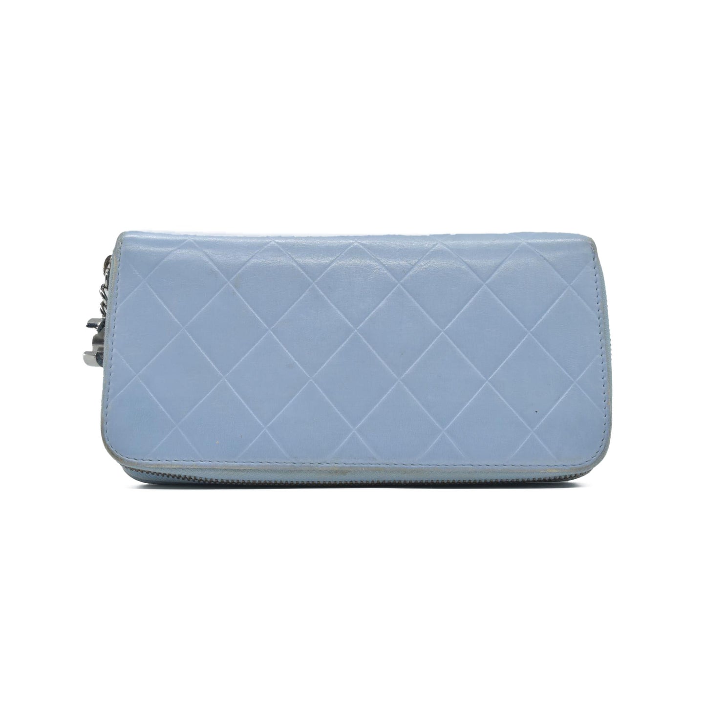 CHANEL CC Matelasse Lambskin Zip Around Zippy Long Wallet