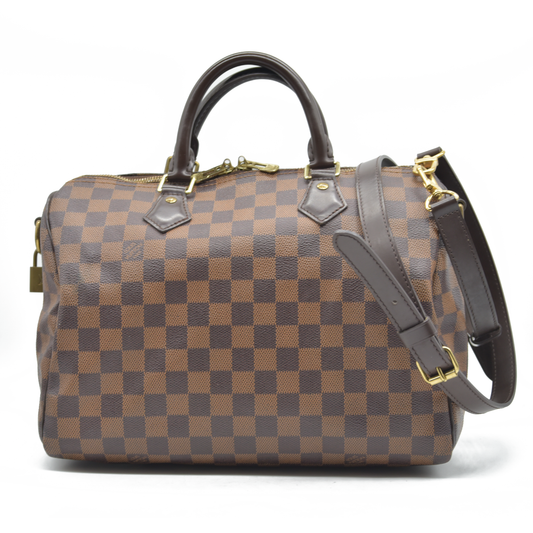 $1980 Louis Vuitton  Damier Ebene Speedy Bandouliere 30 2014 MB5114