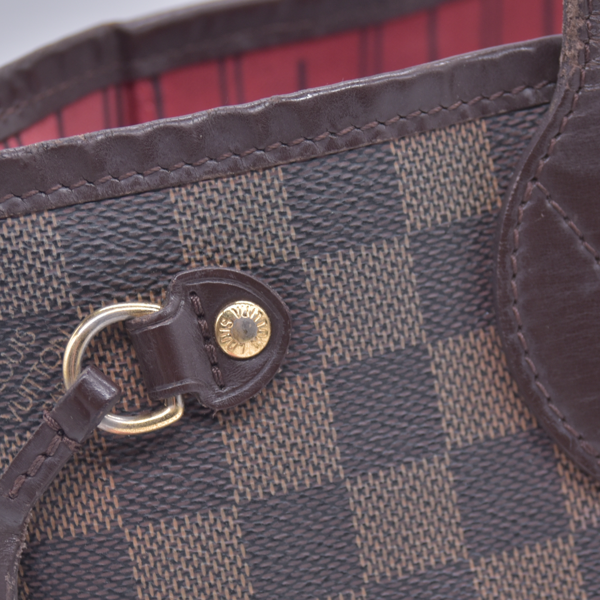 $2160 2008 Louis Vuitton Damier Ebene Neverfull PM  Tote Bag Handbag MB1048