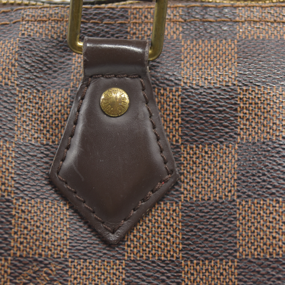 $1980 Louis Vuitton  Damier Ebene Speedy Bandouliere 30 2014 MB5114