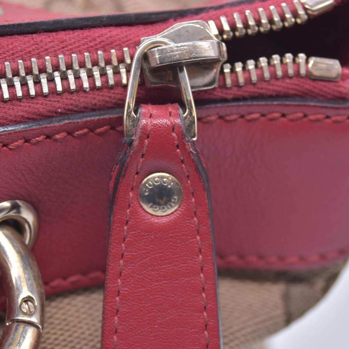 $1250 Gucci Monogram Valentine Tote Red