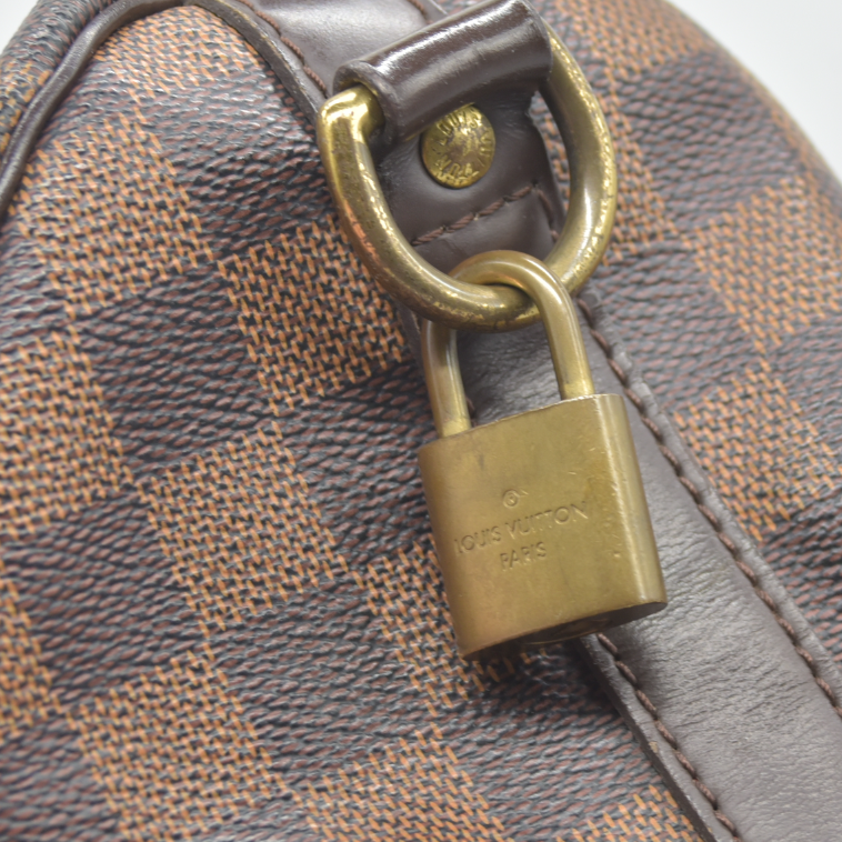 $1980 Louis Vuitton  Damier Ebene Speedy Bandouliere 30 2014 MB5114